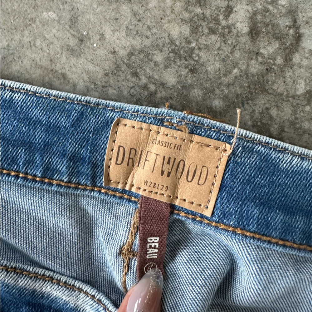 DRIFTWOOD Light Blue Skinny Jeans with Embellishments - Picture 5 of 6